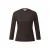 T-shirt slim fit met 3/4 mouwen en ronde hals slim gesneden bitter chocolade dames s.Oliver