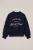 WE Fashion – Meisjes oversized sweater met print – Oversized – Donkerblauw – Katoen –