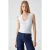 Mouwloze ribblouse met V-hals