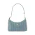 Kurt Geiger denim schoudertas Fabric Kurt Mini met strass blauw