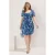 Trendyol Curve Dames Blauw Bloemen Kort / Mini Kort Casual A-lijn Grote maten Jurk