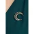 Crescent Moon broche in goud en blauw