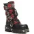 New Rock Tartan lederen gotische laarzen-391T-S1