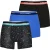Happy Shorts 3-pack boxershorts heren colour splashes zwart