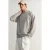 TRENDYOL MAN Heren Grijs Slogan Lang Oversized Sweatshirts