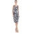 Mouwloze jurk met allover print in zwart
