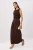 TRENDYOLMİLLA Dames Bruin Effen Maxi Mouwloos Skater Avond & Gala Jurk