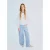 Mango Kids high waist barrel jeans light blue denim