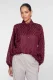Geisha Blouse With Fringes 63826-14 480 Burgundy