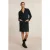 River Woods Short Checked V-neck Dress Long Sleeves Khaki Multi