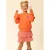 LOOXS little sweater met backprint koraalrood