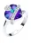 ELLI Ring ‘Herz’  violetblauw / zilver