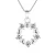 Harten hanger en zirkonium zilver 925 oxids geleverd met aangeboden ketting