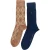 Tommy Hilfiger Ruitensokken Heren (Set van 2) (Beige/Navy)