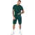 Enzo | Heren T-shirt Trainingspak Met Korte Broek Set – Groen