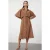 TRENDYOLMİLLA Dames Bruin Effen Midi Kort Casual Blousejurk Jurken