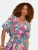 love & roses Blouse  aqua / lichtgroen / fuchsia / lichtroze