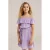WE Fashion off shoulder jurk paars