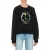 Moschino Peace Sign Print Diagonal Cotton Sweatshirt Black