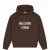 Malelions Women Heavy Knitted Hoodie | Dark Brown