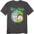 Rick And Morty Uniseks Drijvende Koppen T-shirt voor volwassenen (Houtskool)