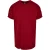 Urban Classics Heren Lang T-Shirt met Omslag (Baksteen Rood)