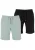 Urban Classics – Stretch Twill Joggshorts 2-Pack Korte broek – L – Mintgroen/Zwart