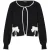 Faina Vest Dames zwart wit