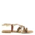 Graceland leren sandalen goud/panter