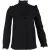 A.P.C. Blouse met lange mouwen en ruches in zwart katoen