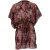 Sarlini Dames tuniek strandjurk polyester kaftan print zwart