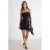 TRENDYOLMİLLA Dames Zwart Gestructureerd Kort / Mini Lang Bodycon Jurken