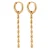 Label Kiki gold plated oorbellen Bones Hoops
