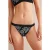 Boden Tanga Bikini Bottoms Black, White Floral