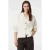 comma gebreid vest met wol ecru