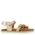 Develab sandalen goud/panterprint