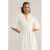 WE Fashion midi jurk broderie ecru