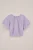 WE Fashion – Meisjes top met structuur en ballonmouwen – Regular fit – Lila – Katoen –