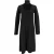 Bottega Veneta midi-jurk met hoge hals en lange mouwen in zwarte viscose