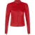 Dames rode slim-fit leren bikerjack – Maldon