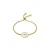 Luxenter armband in wit parelmoer afgewerkt in 18K geel goud – Alfabet