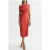 Reiss Zaria-drape Dress Coral