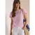 Shirt met boothals in ajour-look