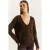 Geknoopte Gebreide V-hals Cardigan