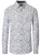 CASA MODA Sport casual fit overhemd – twill – wit met blauw en beige dessin – Strijkvriendelijk – Boord