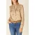 River Woods Shirt With Ruffle Front In Brown
