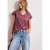 Street One Dames Shirt met overhangende schouders en V-hals in Roze