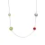 Luxenter ketting in meerkleurig metaal en zirkonia legering, afgewerkt met rhodium – Dowka