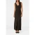 Forever New Cameron V Neck Satin Maxi Dress Black