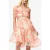 French Connection Jasmine Organza Halter Nk Dres Orange Multi